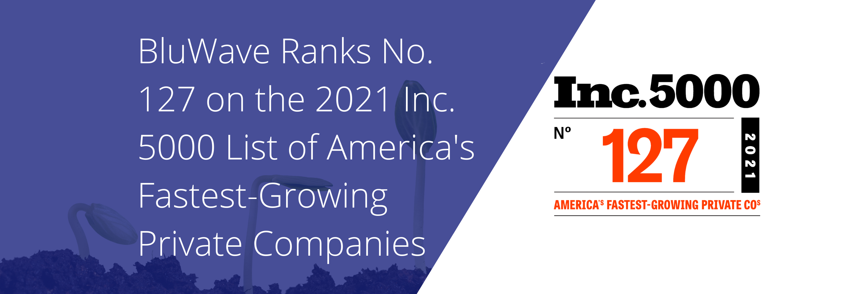 BluWave Ranks No. 127 on the 2021 Inc 5000 Annual List of America’s Fastest-Growing Private Companies